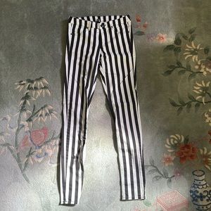 Black and white vertical stripes pants from H&M